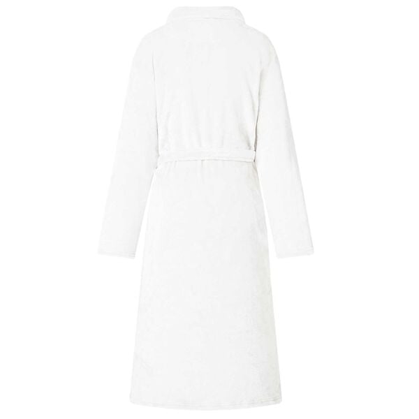 vidaXL Bademantel ohne Kapuze Wei&szlig; M Flanell