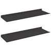 vidaXL Schwebendes Regal 2 pcs Schwarz 60 x 18 x 2,5 cm Stahl