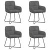 vidaXL Esszimmerst&uuml;hle 4 pcs Samt (V) Dunkelgrau 59 x 56,5 x 86 cm