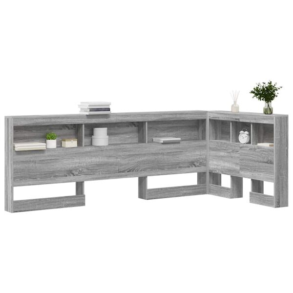 vidaXL Aufbewahrungskopfteil Graues Sonoma 80 cm Holzwerkstoff
