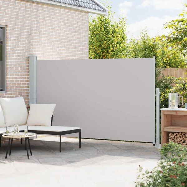 vidaXL Seitenmarkise Ausziehbar 180x300 cm Grau