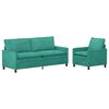 vidaXL Sofa Set 2 Stk. T&uuml;rkis Samt
