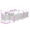 vidaXL 11-tlg. Garten-Bistro-Set mit Kissen Braun Poly Rattan