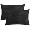 vidaXL Kissen 2 stk. HEERLEN Anthrazit 30 x 50 cm Chenille-Stoff