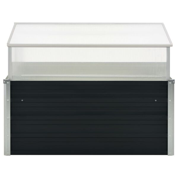 vidaXL Gewächshaus Anthrazit 100x100x77 cm Verzinkter Stahl