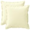 vidaXL Kissenbezug 2 stk. HOUTEN Creme 50 x 50 cm Polyester