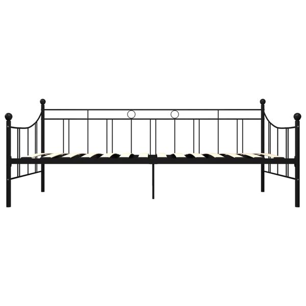 vidaXL Tagesbett-Rahmen Schwarz Metall 90&times;200 cm