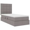 vidaXL Bett mit Stauraum und LED mit LED Taupe 100 x 200 cm Polyester