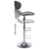 vidaXL Barhocker 2 Stk. Grau Kunstleder