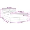 vidaXL Boxspringbett mit Matratze Dunkelgr&uuml;n 160x220 cm Samt