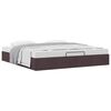 vidaXL Ottoman-Bett ohne Matratze Dunkelbraun 200x200 cm Stoff