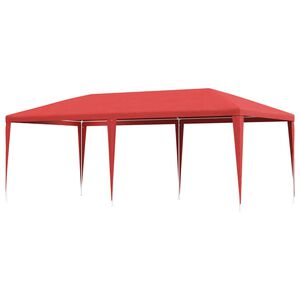 vidaXL Partyzelt Rot 600 x 300 x 255 cm PE und Stahl
