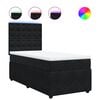 vidaXL Boxspringbett mit Matratze Schwarz 90x200 cm Samt