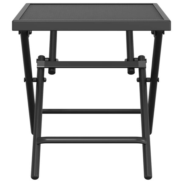 vidaXL Gartentisch Klappbar Anthrazit 38x38x38 cm Stahlgitter