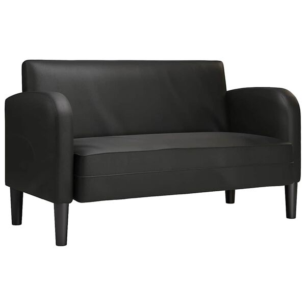 vidaXL Zweisitzer-Sofa Schwarz 110 cm Kunstleder