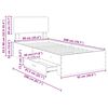 vidaXL Bettrahmen mit Kopfteil Artisan-Eiche 90 x 200 cm Holzwerkstoff