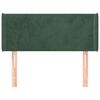 vidaXL Kopfteil mit Ohren Dunkelgr&uuml;n 93x16x78/88 cm Samt