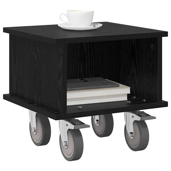 vidaXL TV-St&auml;nder Schwarz Eichen-Optik 37 x 35 x 35 cm Holzwerkstoff