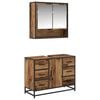 vidaXL Badezimmerm&ouml;bel-Set 2 stk. Altholz 80 x 33 x 60 cm
