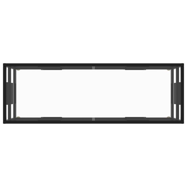 vidaXL TV-Schrank Schwarz mit Hartglas 120x40x40 cm