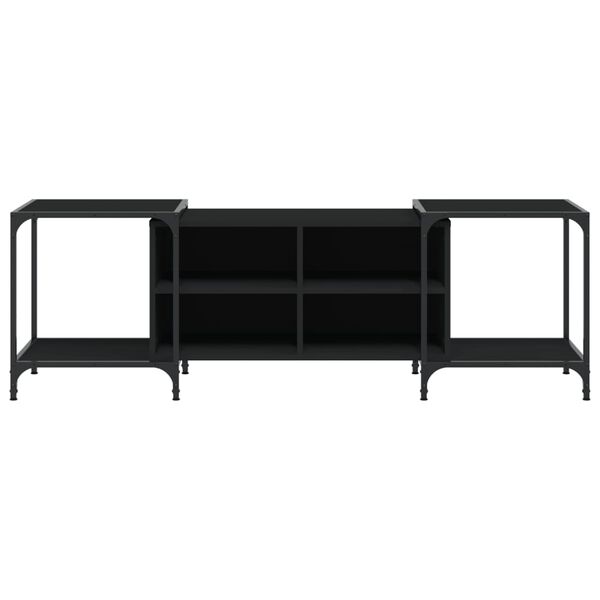 vidaXL TV-Schrank Schwarz 153x37x50 cm Holzwerkstoff