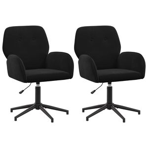 vidaXL B&uuml;rost&uuml;hle 2 Stk. 54 x 55 x 90 cm Schwarz Samt