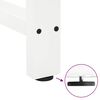 vidaXL Couchtischbeine Weiß 2 Stk. 70x(30-31) cm Stahl