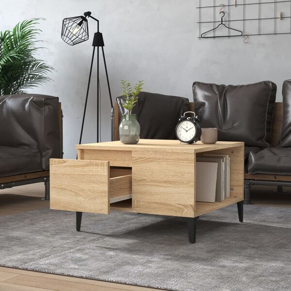 vidaXL Couchtisch Sonoma-Eiche 55x55x36,5 cm Holzwerkstoff