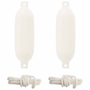vidaXL Bootsfender 2 Stk. &Oslash; 14 x 50 cm Wei&szlig; PVC
