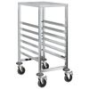 vidaXL Tablettwagen mit 6 GN-Beh&auml;ltern 39x55x87 cm Edelstahl