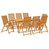 vidaXL 9-tlg. Garten-Essgruppe 180x90x75 cm Massivholz Akazie
