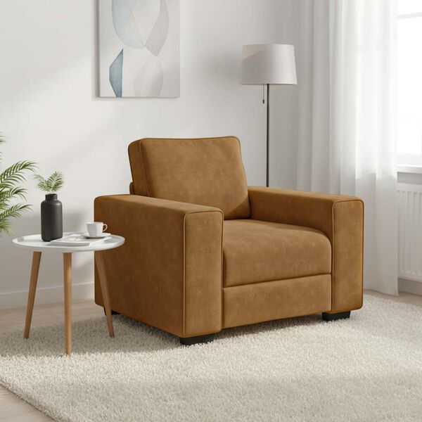 vidaXL Sessel Braun 100x77x82 cm Samt