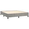 vidaXL Boxspringbett mit Matratze Hellgrau 180x200 cm Samt