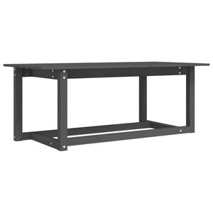 vidaXL Couchtisch Grau 110x55x45 cm Massivholz Kiefer