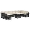 vidaXL Gartensofa-set 11 pcs Schwarz Poly-Rattan
