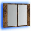 vidaXL LED-Spiegelschrank Räuchereiche 60x12x45 cm Holzwerkstoff