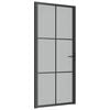 vidaXL Innent&uuml;r 93x201,5 cm Schwarz Mattglas und Aluminium