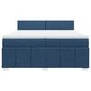 vidaXL Boxspringbett mit Matratze Blau 200x200 cm Stoff