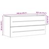 vidaXL Waschbeckenunterschrank Betongrau 100x38,5x48 cm Holzwerkstoff