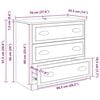 vidaXL Sideboards 3 pcs Altholz 70 x 35,5 x 67,5 cm Holzwerkstoff