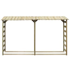 vidaXL Brennholz-Lagerschuppen 300&times;44&times;176 cm Impr&auml;gniertes Kiefernholz