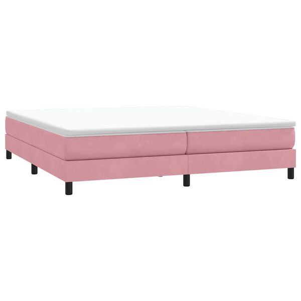 vidaXL Boxspringbett ohne Matratze Rosa 200x210 cm Samt