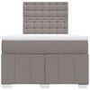 vidaXL Boxspringbett mit Matratze Taupe 120x190 cm Stoff