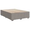 vidaXL Boxspringbett mit Matratze Taupe 140x200 cm Stoff