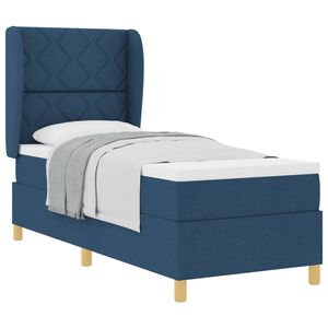 vidaXL Boxspringbett mit Kopfteil Blau 200 x 80 cm Stoff