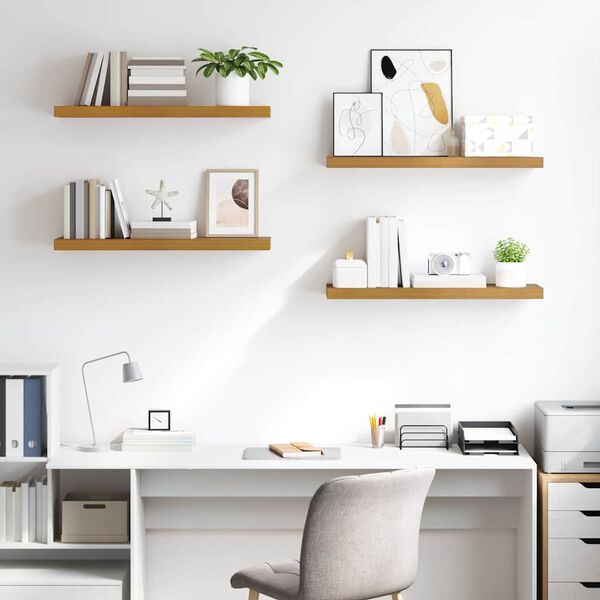 vidaXL Wandregal 4 pcs Beige 80 x 23,5 x 4 cm Holzwerkstoff