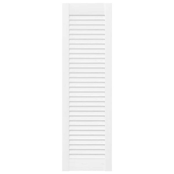 vidaXL Schrankt&uuml;ren Lamellen-Design 2 Stk. Wei&szlig; 99x29,5 cm