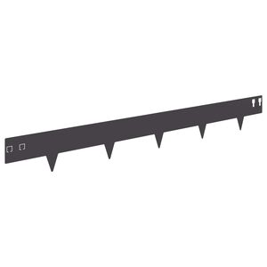 vidaXL Raseneinfassung 10 stk. 100 x 12 cm Stahl Schwarz
