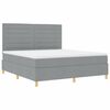 vidaXL Boxspringbett mit Matratze Hellgrau 180 x 200 cm Stoff