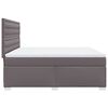 vidaXL Boxspringbett mit Matratze Grau 180x200 cm Kunstleder